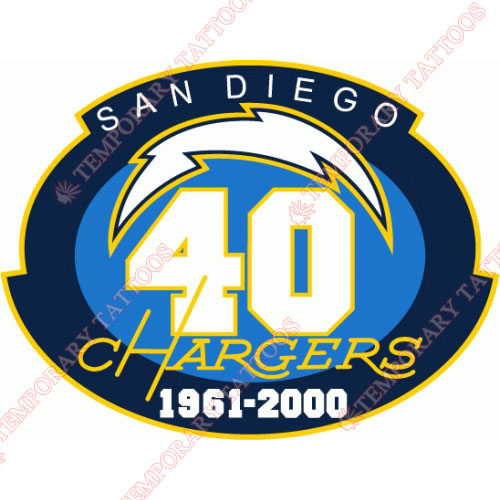 San Diego Chargers Customize Temporary Tattoos Stickers NO.735